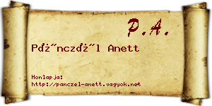 Pánczél Anett névjegykártya